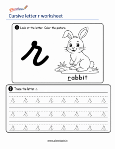 Free Printable Letter R Cursive Free printable cursive letter c worksheet PDF