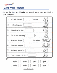 again cut paste printable worksheet
