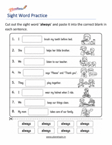 always cut paste printable worksheet