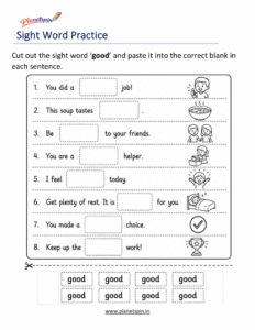 good cut paste printable worksheet