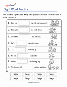  help cut paste printable worksheet