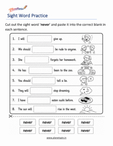 never cut paste printable worksheet