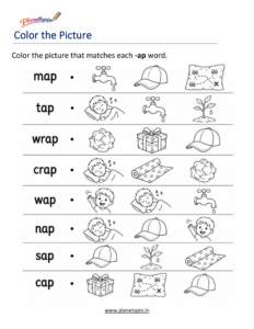 Color the Correct -AP Word Worksheet