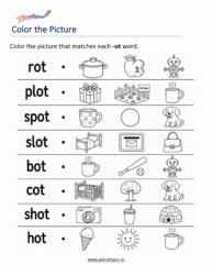 Free Printable -OT Word Family Worksheets PDF