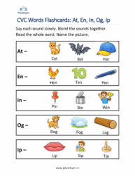 flashcards of cvc words kindergarten