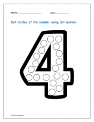 4: Dot circles of the number 4 