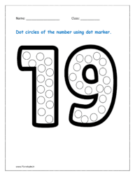 19: Dot circles of the number 19 