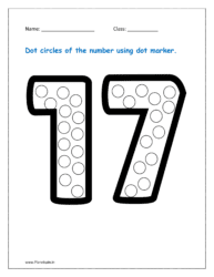 17: Dot circles of the number 17 