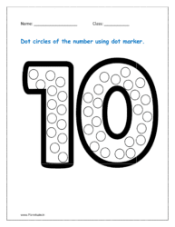 10: Dot circles of the number 10 