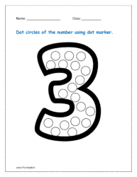 3: Dot circles of the number 3 
