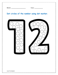 12: Dot circles of the number 12 