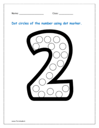 2: Dot circles of the number 2 