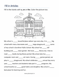 Fill in the blanks with articles