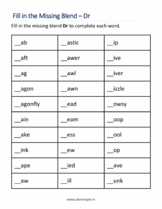 Fill in the missing Dr blends