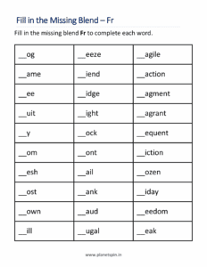 Fill in the missing Fr blends