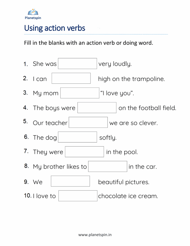 Linking verb worksheet grade 2