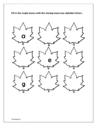 missing lowercase letters worksheets a to i