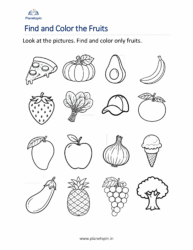 Find and Color the Fruits