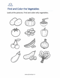 Find and Color the vegetables