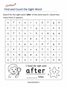 Build the word after with letters worksheet
