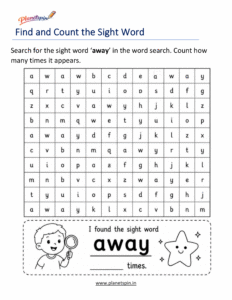 Build the word away with letters worksheet