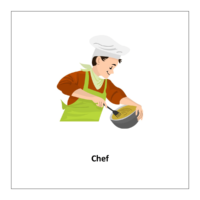 Flashcards of community helpers: Chef