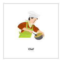 Flash card of Community Helper: Chef