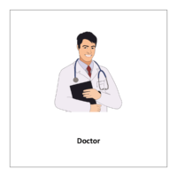 Flashcards of community helpers: Doctor
