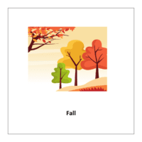 Flash card of Fall season