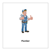Flashcards of community helpers: Plumber