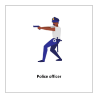 Flashcards of community helpers: Police officer