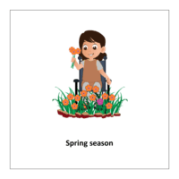 Spring seasons flashcard
