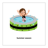 Summer seasons flashcard