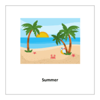 Seasons flashcards:  Summer season