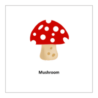 Free printable flashcards of vegetables: Mushroom