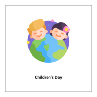 Flashcard of International children's day
