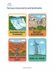 Flashcards of famous monuments and landmarks