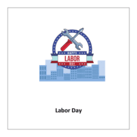Flash card of Labor day