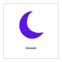shape Crescent (Shapes flashcards pdf)