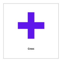 Flash card of shape Cross