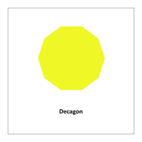 Flash card of shape Decagon (Shapes flashcards pdf)