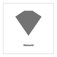 Flash card of shape Diamond