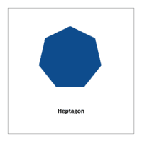 Flash card of shape Heptagon