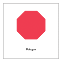 Flash card of shape Octagon