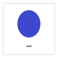 Flash card of shape Oval