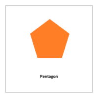 Flash card of shape Pentagon
