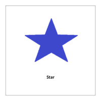 Flash card of shape Star (Shapes flashcards pdf)