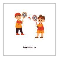 Badminton (sports flashcards printable pdf)