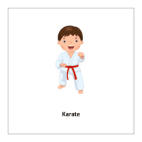 Karate (sports flashcards printable pdf)