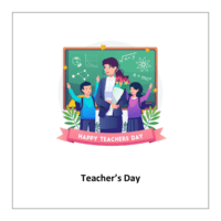 Flash card of Teacher's Day